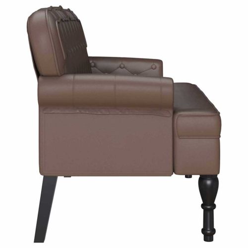 Пейка Честърфилд Кафяво 119,5 x 64,5 x 75 см Изкуствена