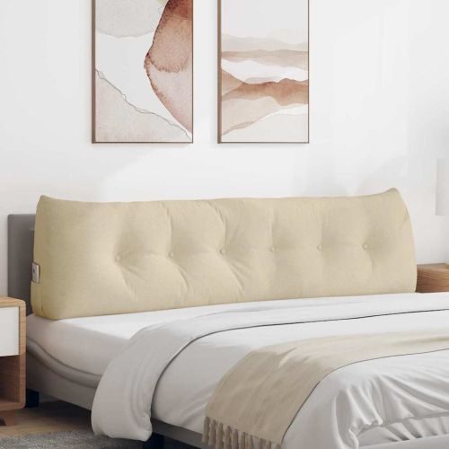 Възглавница за гръб Крем 180 x 24 x 50 см текстил