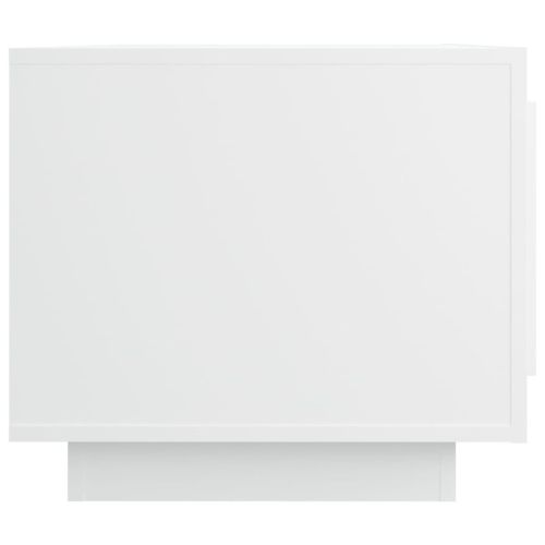 Кафе маса, бяла, 102x50x45 см, инженерно дърво