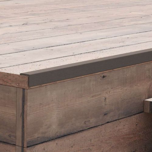 5 бр ъглови лайстни за настилка WPC 170 см тъмнокафяви