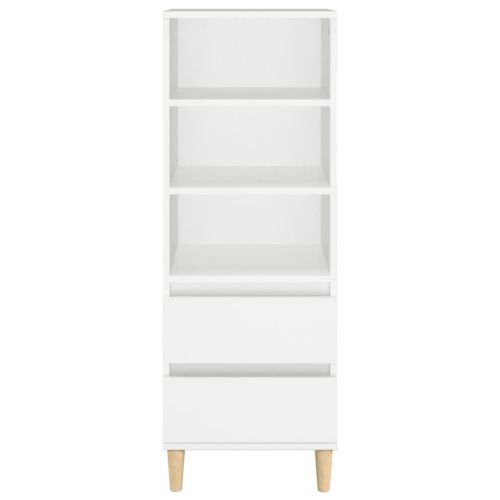 Висок шкаф, бял, 40x36x110 см, инженерно дърво