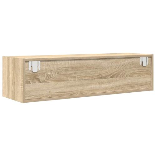 ТВ шкаф дъб сонома 100 x 31 x 25,5 см Инженерно дърво