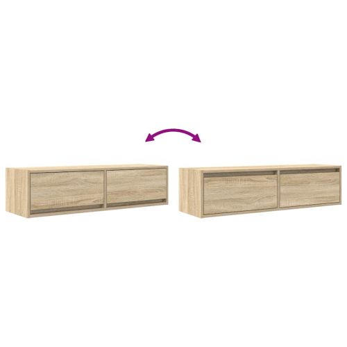 ТВ шкаф дъб сонома 100 x 31 x 25,5 см Инженерно дърво