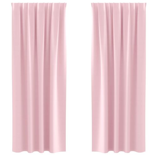 Завеси за затъмняване с пръстени 2 pcs Бебешко розово