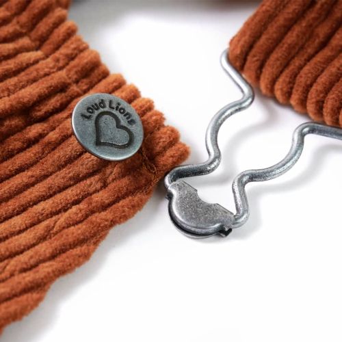 Детски гащеризон, рипсено кадифе, коняк, 104