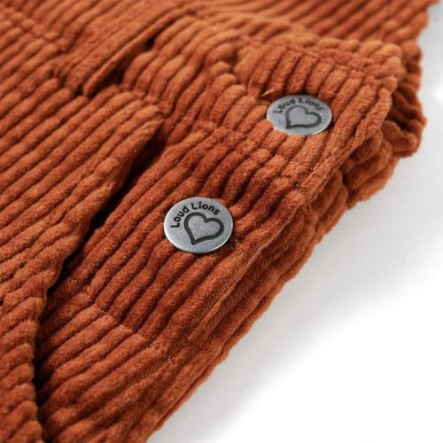 Детски гащеризон, рипсено кадифе, коняк, 104