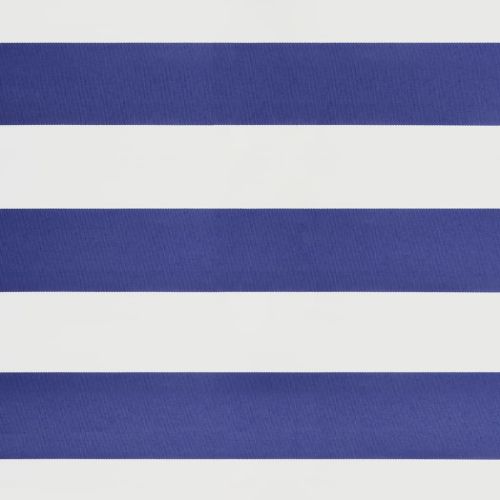 Прибираща се тента синьо и бяло 4x3 м плат и алуминий