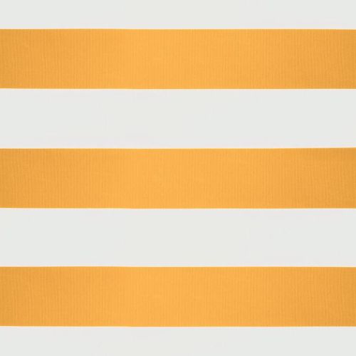 Прибираща се тента жълто и бяло 4x3 м плат и алуминий