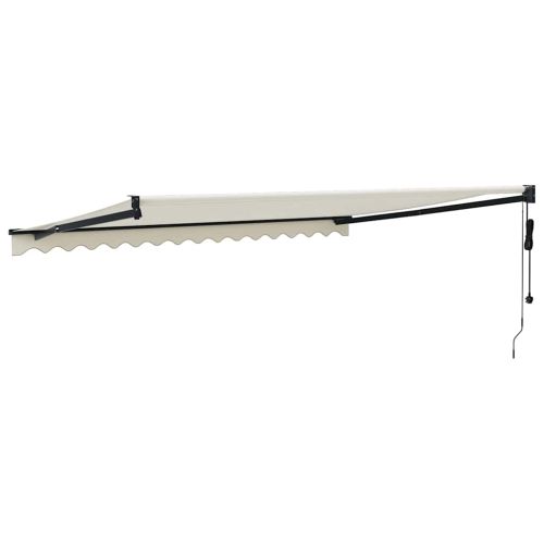 Автоматично прибираща се тента, кремаво, 4x3 м