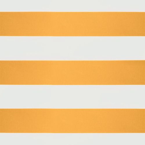 Прибираща се тента жълто и бяло 4,5x3 м плат и алуминий