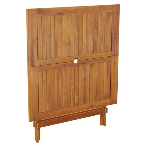 Сгъваема градинска маса 90x90x75 см масивна акация