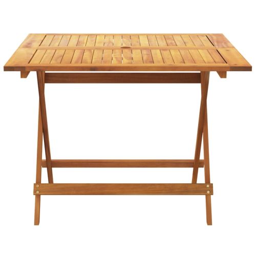 Градински трапезен комплект, 5 части, черен, полиратан и масив