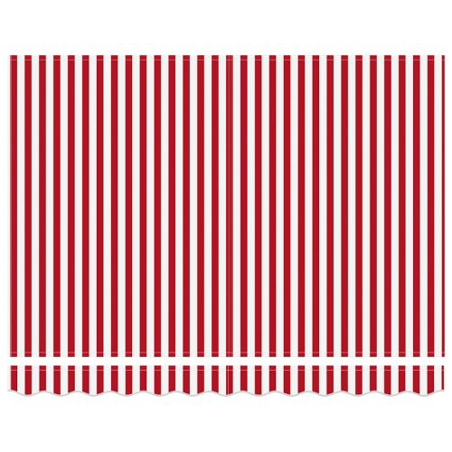 Сгъваем навес Червено и бяло 350 x 250 cm Полиестер и алуминий