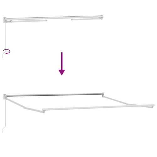 Сгъваем навес Черно 350 x 250 cm Полиестер и алуминий