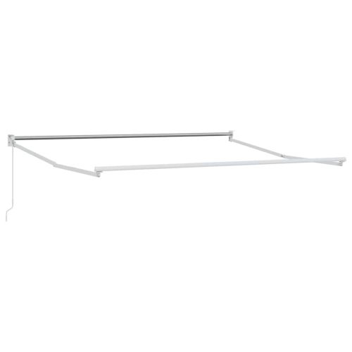 Сгъваем навес Бяло 350 x 250 cm Полиестер и алуминий