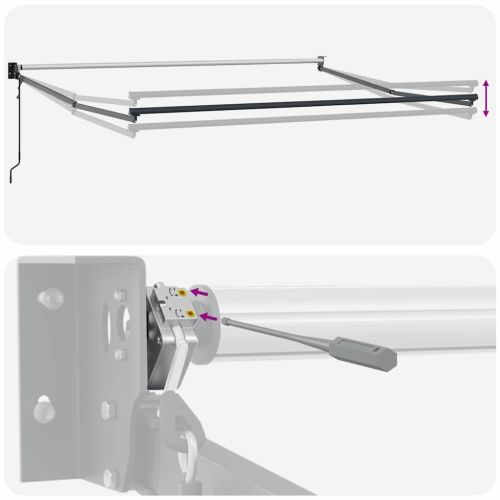 Сгъваем навес Оранжево и кафяво 400 × 300 cm текстил