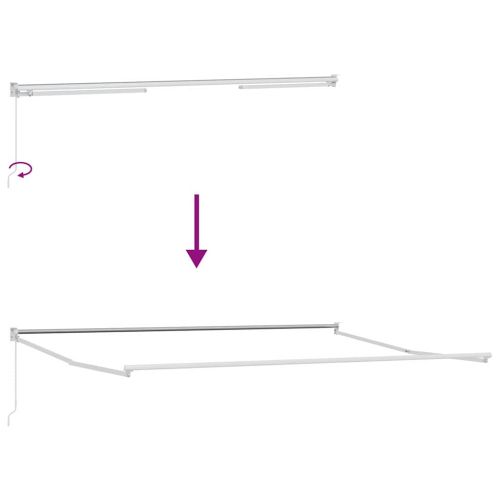 Сгъваем навес Жълт и оранжев 400 × 300 cm Полиестер и алуминий