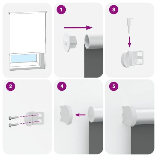 Ролкова щора Blackout Светло сиво 140x130 cm Ширина на плата