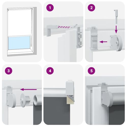 Ролкова щора Blackout бял 125x150 см Ширина на плата 121,6 см