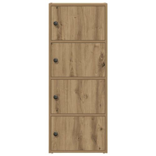 Библиотека, дъб артизан, 40x24x102 см, инженерно дърво