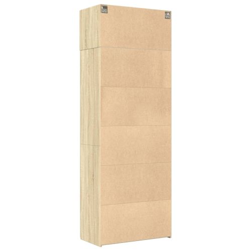 Шкаф за съхранение, дъб сонома, 80x42,5x225 см, инженерно дърво