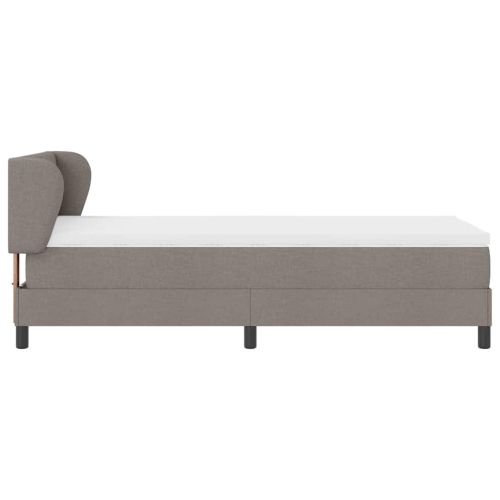 Легло с пружинирана основа с матрак Таупе 90 x 190 cm текстил