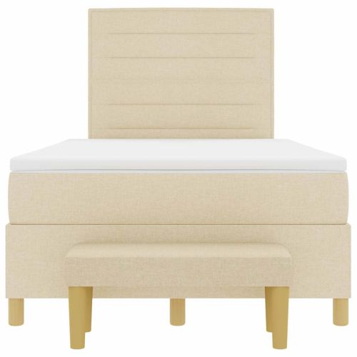 Легло с пружинирана основа с матрак Крем 120 x 190 cm текстил