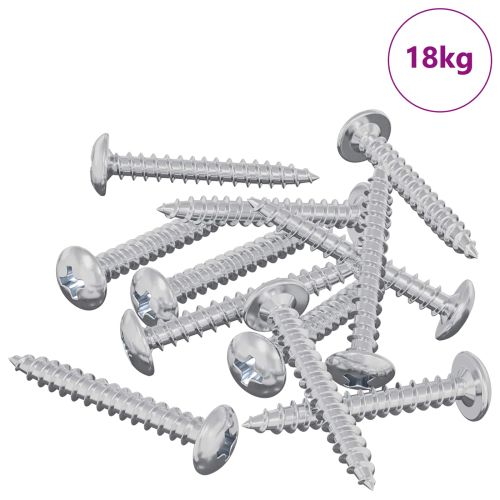 Дървени винтове 8451 pcs Сребрист Стомана