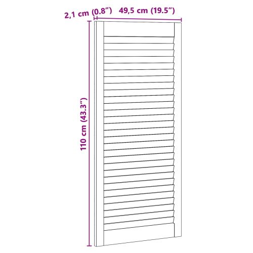 Врата за шкаф с врата 2 pcs Естествен 49,5 x 2,1 x 110 см