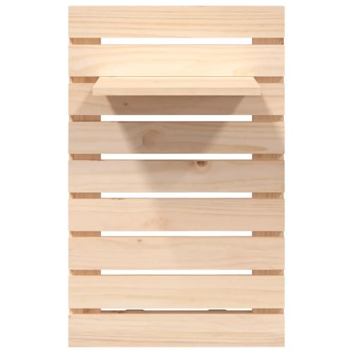 Нощни рафтове за стена, 2 бр, борово дърво масив