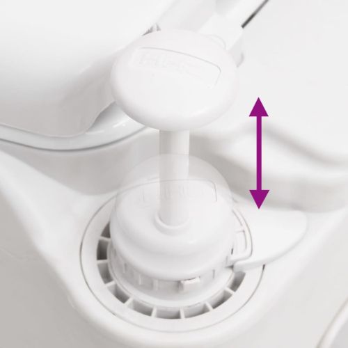 Вградена къмпинг тоалетна бяла 24+17 л HDPE и PP