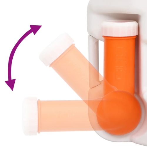 Вградена къмпинг тоалетна бяла 24+17 л HDPE и PP