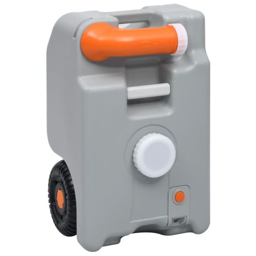 Резервоар за вода на колела за къмпинг, 25 л, сив