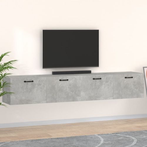 Стенни шкафове 2 бр бетонно сиви 100x36,5x35 см инженерно дърво