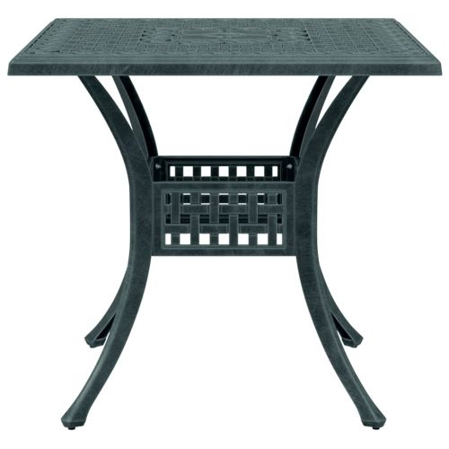 Бистро комплект, 3 части, зелен, лят алуминий