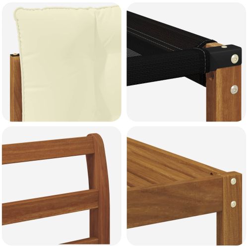 Комплект дивани за открито 8 pcs Натурален и Крема