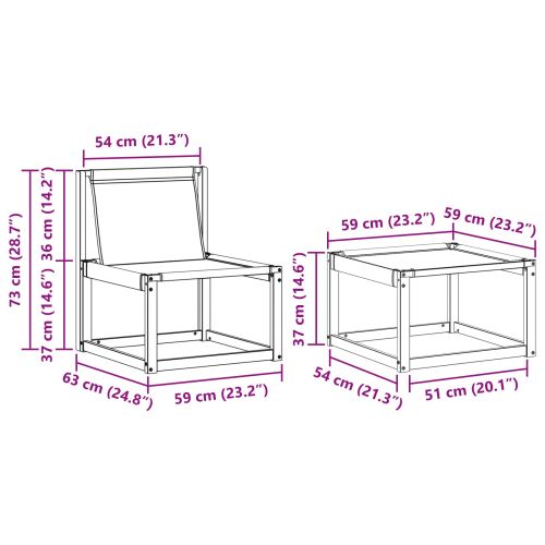 Комплект дивани за открито 4 pcs Натурален и Бежов