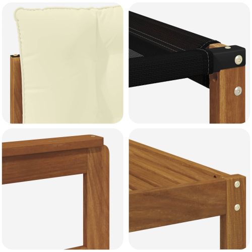 Комплект дивани за открито 6 pcs Натурален и Крема