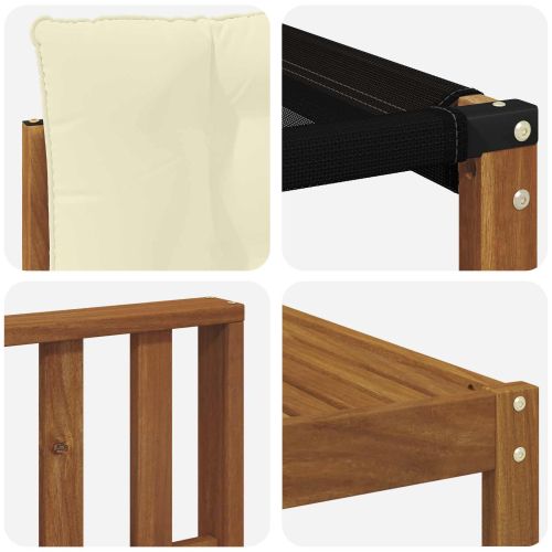 Комплект дивани за открито 5 pcs Натурален и Крема