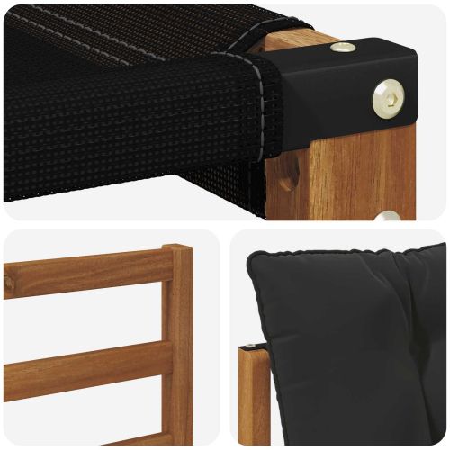 Комплект дивани за открито 7 pcs Естествено и черно