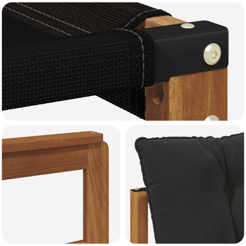 Комплект дивани за открито 9 pcs Естествено и черно