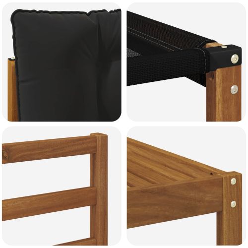 Комплект дивани за открито 11 pcs Естествено и черно