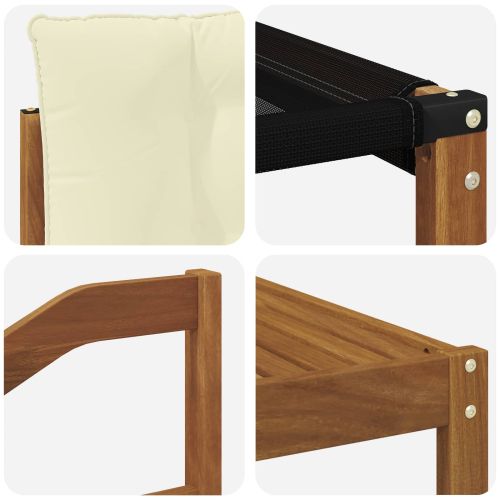 Комплект дивани за открито 5 pcs Натурален и Крема