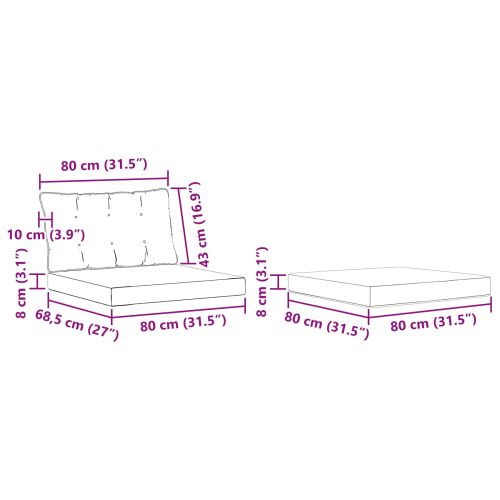 Комплект дивани за открито 4 pcs Натурален и Бежов