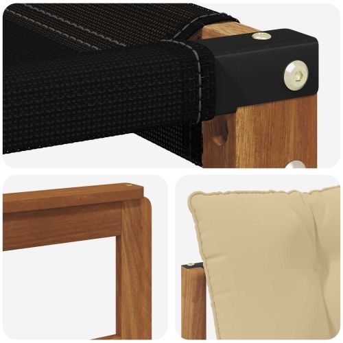 Комплект дивани за открито 5 pcs Натурален и Бежов