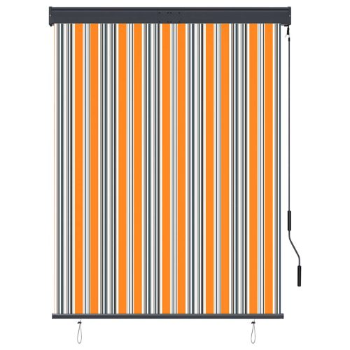 Външна ролетна щора, 120x250 см, жълто и синьо