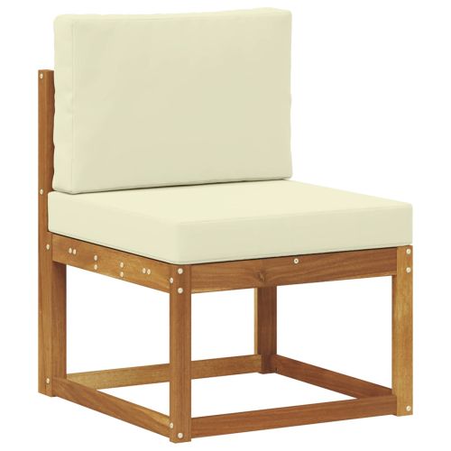 Комплект дивани за открито 8 pcs Натурален и Крема