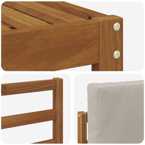 Комплект дивани за открито 7 pcs Естествено и светло сиво