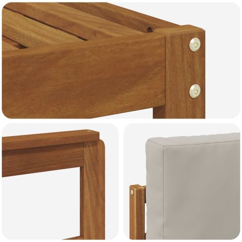 Комплект дивани за открито 7 pcs Естествено и светло сиво