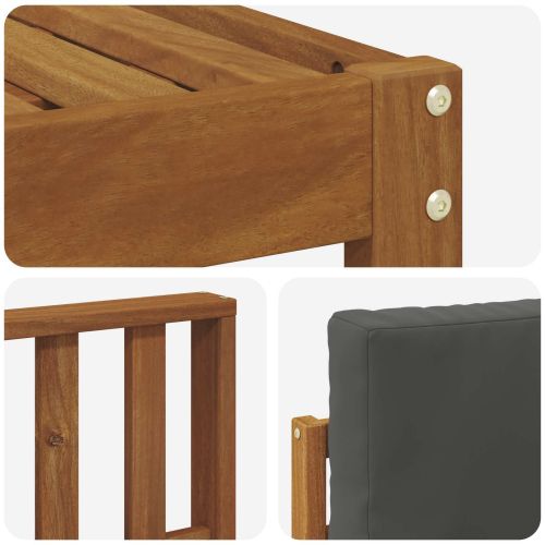 Комплект дивани за открито 7 pcs Натурален и Антрацит